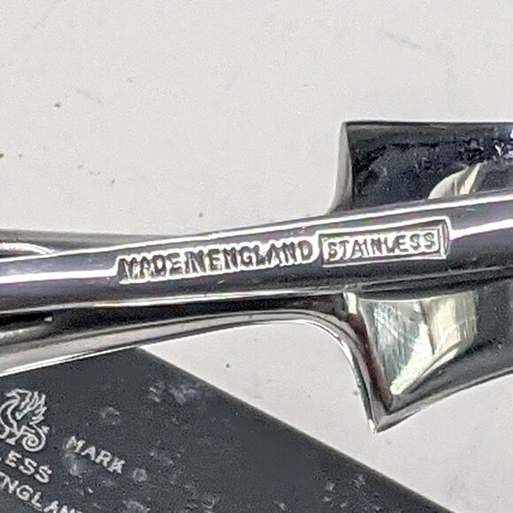 VINTAGE CARVERS SHEFFIELD Staghorn Carving Set  Knife Fork Sharpener Horn Handle - Picture 8 of 12